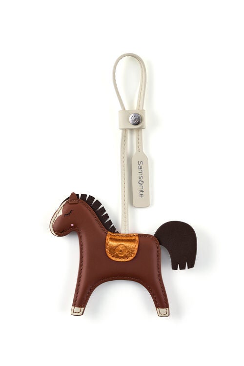 TRAVEL ESSENTIALS LEATHER CHARM HORSE